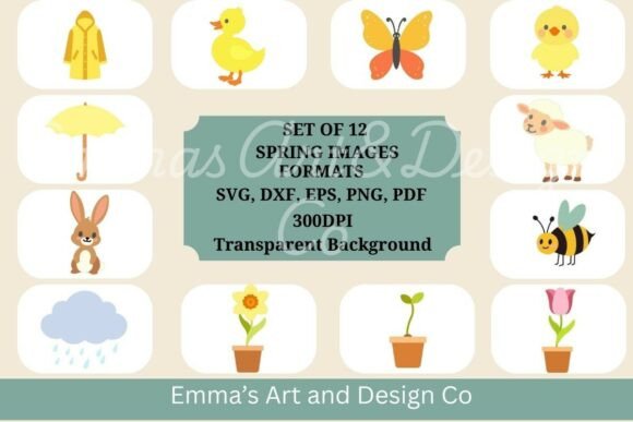 Download Spring SVG Bundle, Cute Easter Vectors - Cute Collection