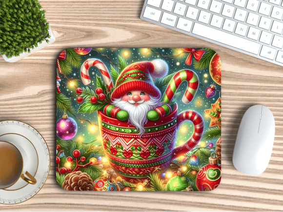 Download Cute Holiday Gnome Coffee Cup Mousepad - Cute Collection