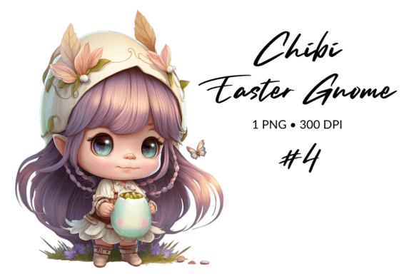 Download Cute Chibi Easter Gnome Illustration - Cute Collection