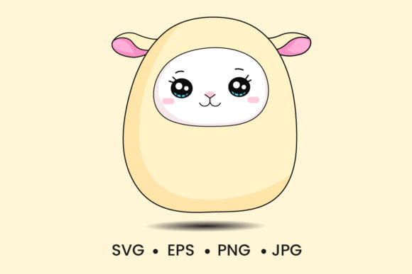 Download Cute Baby Lamb Clipart Vector Design - Cute Collection