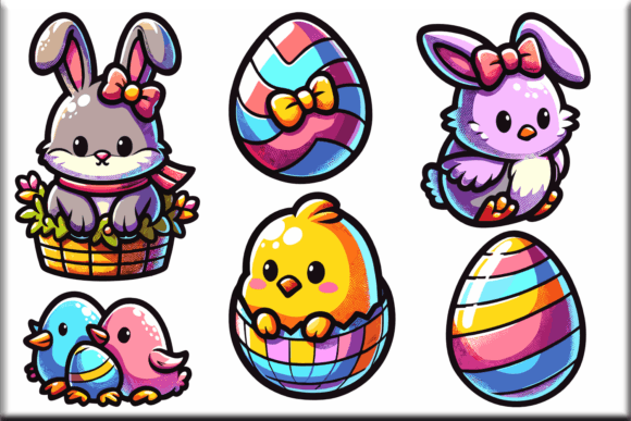 Download Cute Easter Illustrations Bundle PNG SVG - Cute Collection