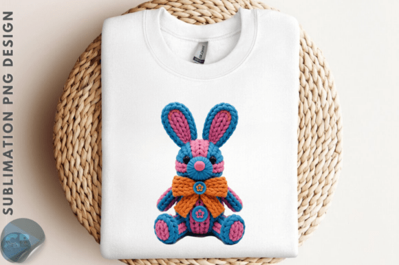 Download Cute Easter Bunny PNG, Faux Yarn Crochet - Cute Collection