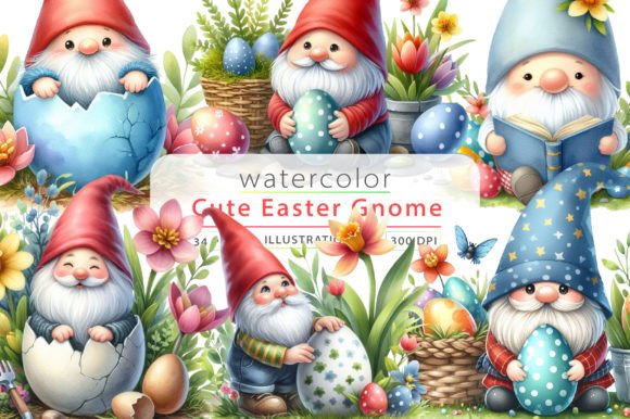 Download Cute Easter Gnome Sublimation Clipart - Cute Collection