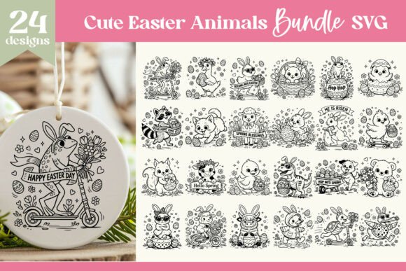Download Cute Easter Animals SVG Bundle - Cute Collection
