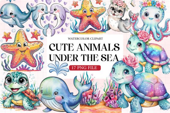 Download Cute Animals Under the Sea Sublimation - Cute Collection