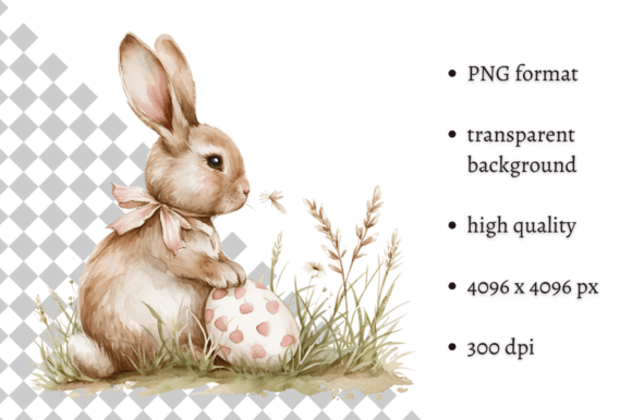 Download Cute Watercolor Easter Bunny Clipart - Cute Collection