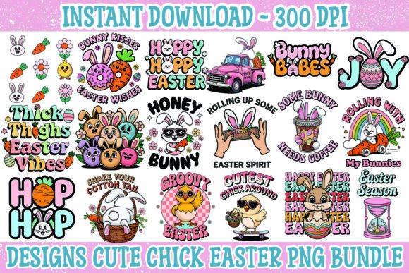 Download Cute Chick Easter PNG Bundle Sublimation - Cute Collection