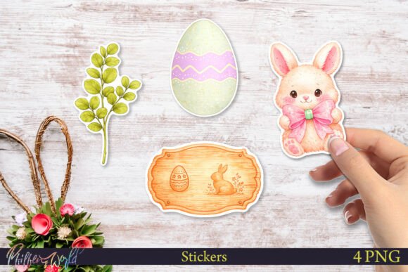 Download Cute Easter Bunny Stickers | Spring - Cute Collection