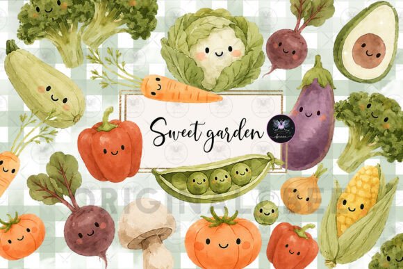 Download Cute Garden Clipart Watercolor - Cute Collection