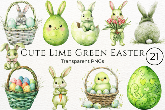 Download Cute Lime Green Easter Cliparts - Cute Collection
