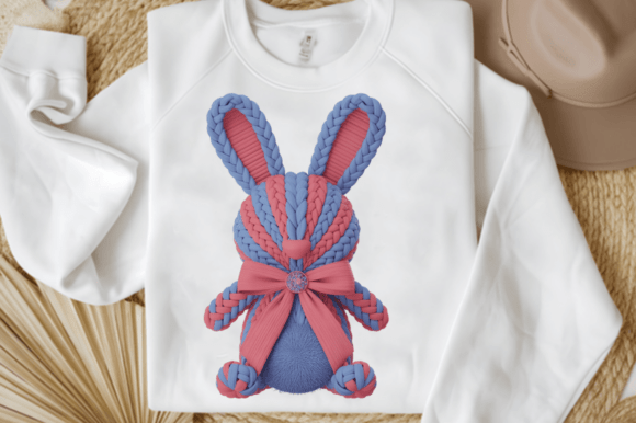 Download Cute Crochet Faux Yarn Easter Bunny PNG - Cute Collection