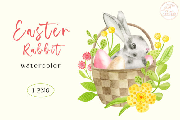 Download Watercolor Cute Spring Easter Rabbit PNG - Cute Collection