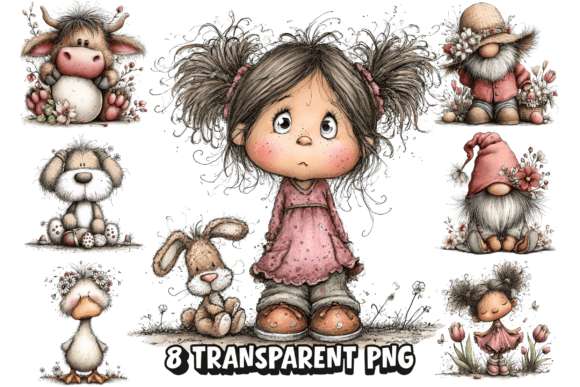 Download 8 Cute Spring Girl Bunny PNG Clipart - Cute Collection