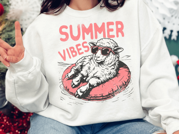 Download Summer Vibes Sheep PNG, Cute Sheep Png - Cute Collection