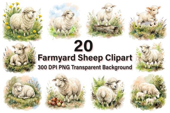 Download Cute Farmyard Sheep Clipart - Cute Collection