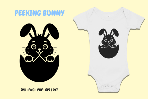 Download Cute Peeking Bunny in Egg SVG - Cute Collection