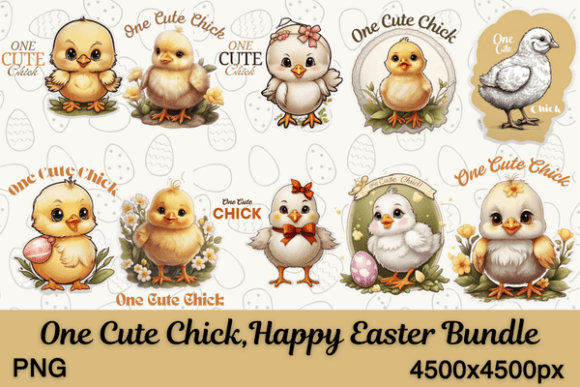 Download One Cute Chick,Happy Easter Png Bundle - Cute Collection
