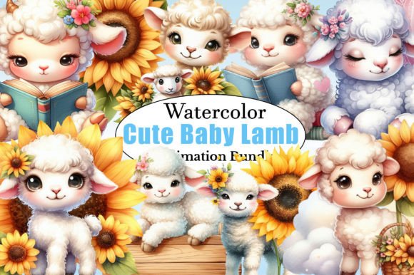 Download Watercolor Cute Baby Lamb PNG Clipart - Cute Collection