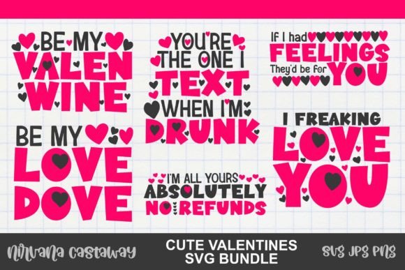Download Cute Valentines SVG PNG Craft Bundle - Cute Collection