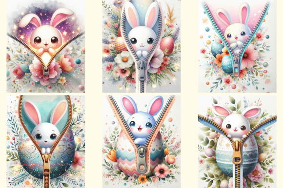 Download 3D Zipper Cute Easter Bunny Design - Cute Collection