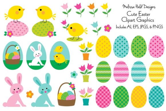 Download Cute Easter Clipart Graphics - Cute Collection