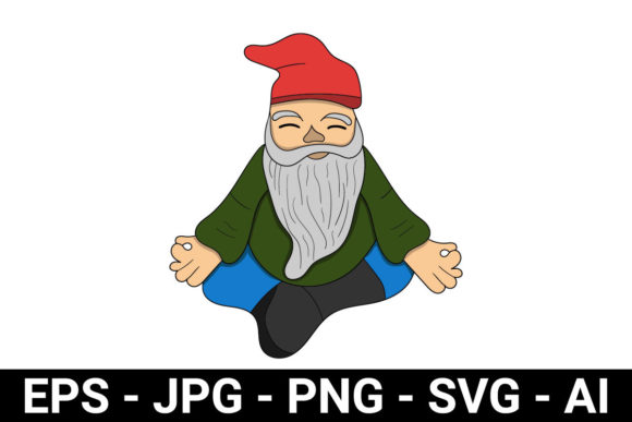 Download Cute Meditating Gnomes for Design - Cute Collection