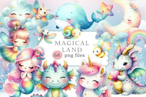 Download Watercolour Magical Land Cute Animals - Cute Collection