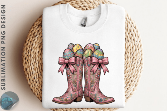 Download Cute Cowgirl Boots Eggs Easter Bunny PNG - Cute Collection